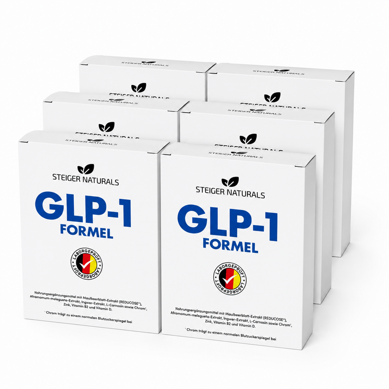 6er-Pack Sparpreis (6 Monate) – Steiger Naturals GLP-1 Formel