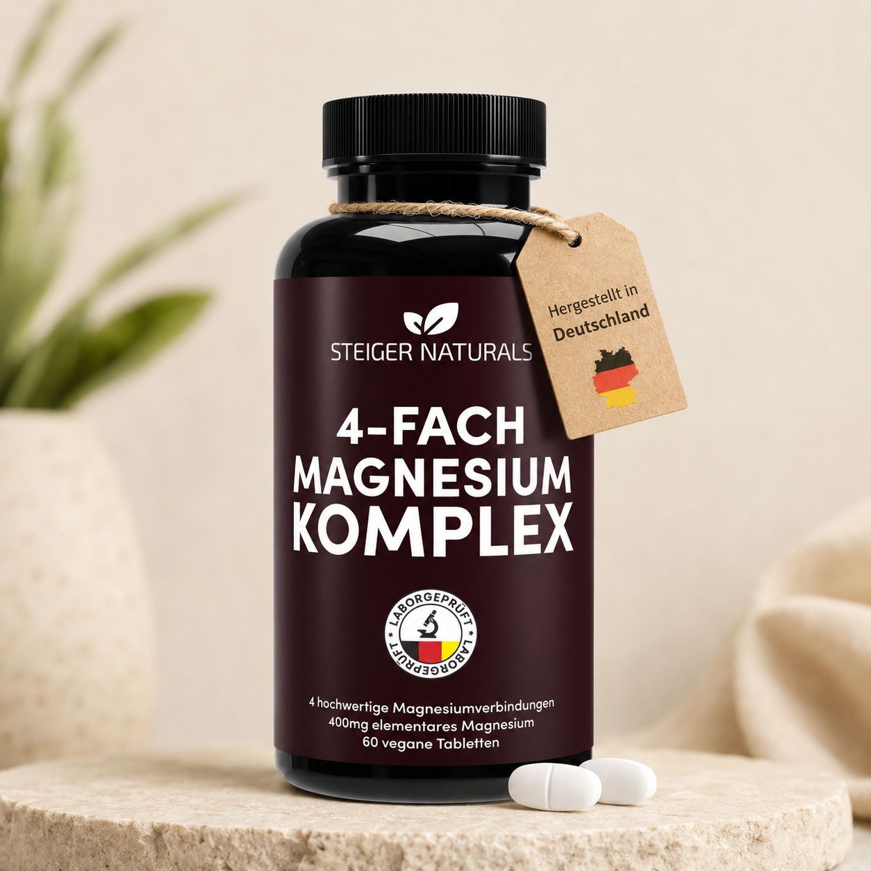 Magnesium 4-fach Komplex, 60 Tabletten