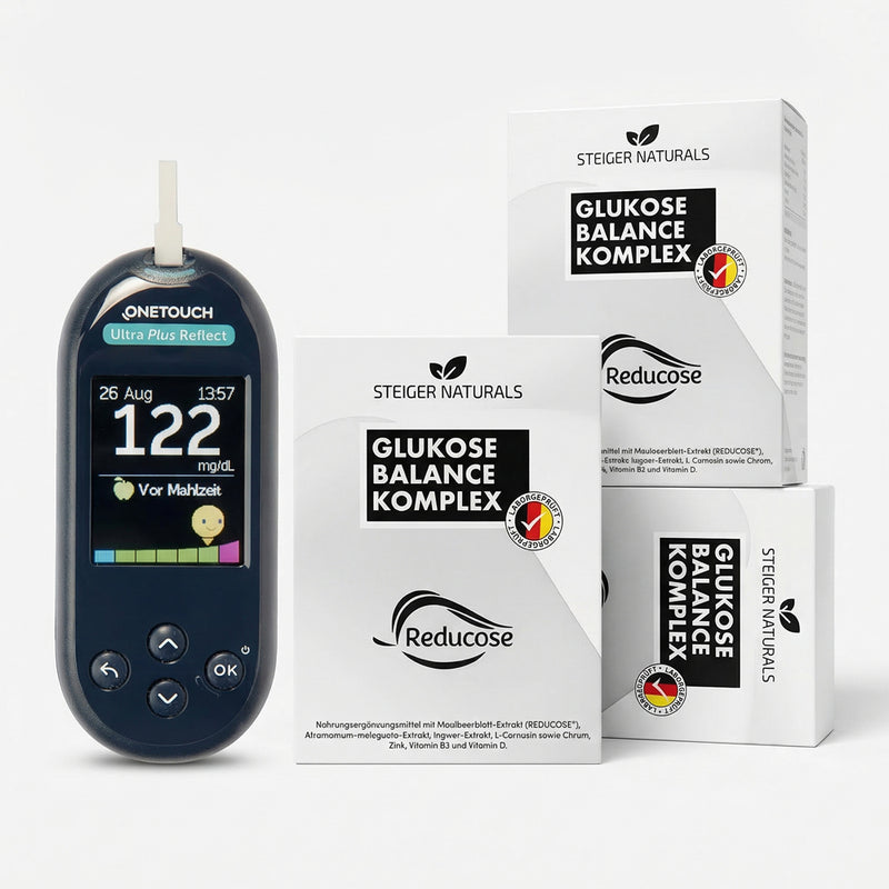 3er-Pack Sparpreis (3 mois) – Complexe d'équilibre du glucose 3-en-1 avec glucomètre