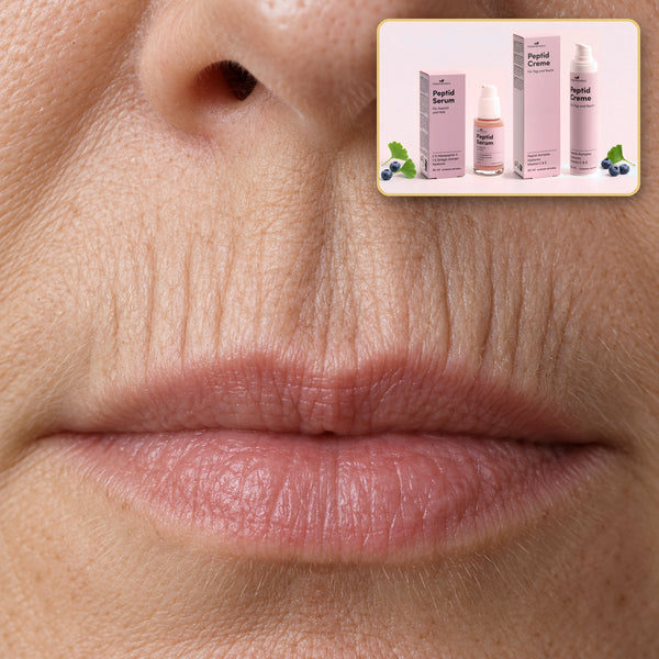 Feine Linien über der Oberlippe und das Peptid-Duo von Steiger Naturals