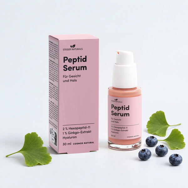 Peptid Serum von Steiger Naturals mit Zutaten