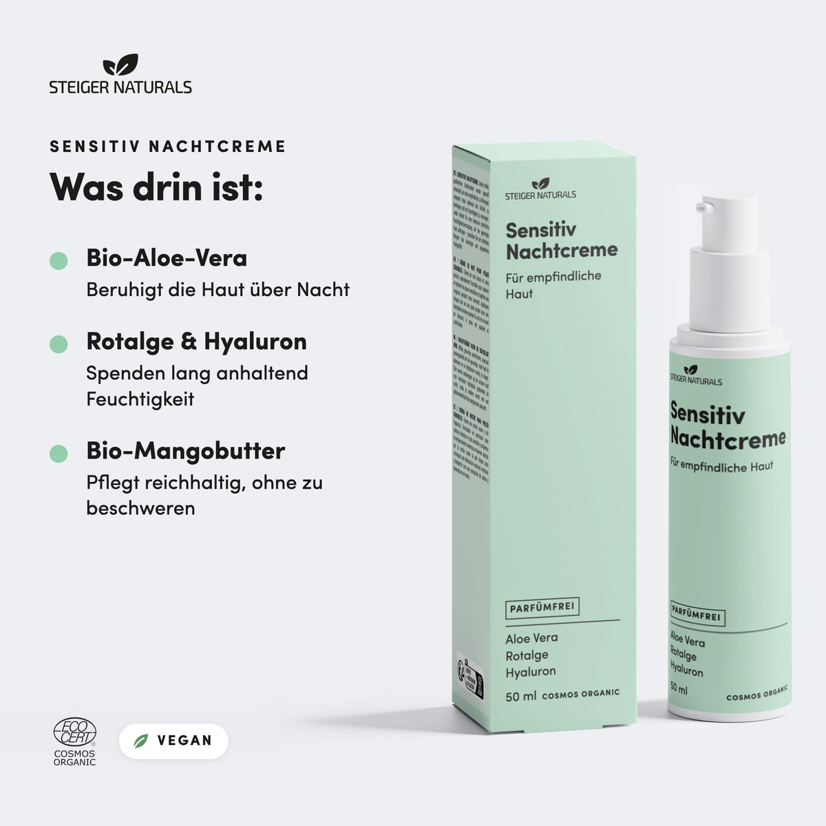 Sensitiv Nachtcreme: Was drin ist
